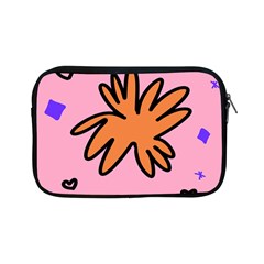 Doodle Flower Sparkles Orange Pink Apple Ipad Mini Zipper Cases by Cemarart