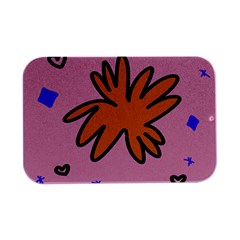 Doodle Flower Sparkles Orange Pink Open Lid Metal Box (silver)   by Cemarart