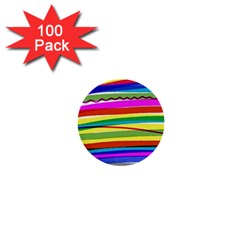 Print Ink Colorful Background 1  Mini Buttons (100 Pack)  by Cemarart