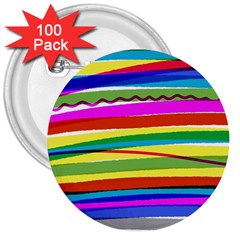 Print Ink Colorful Background 3  Buttons (100 Pack)  by Cemarart