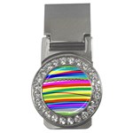 Print Ink Colorful Background Money Clips (CZ)  Front