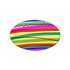 Print Ink Colorful Background Sticker (oval) by Cemarart