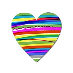 Print Ink Colorful Background Heart Magnet by Cemarart