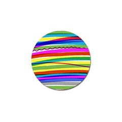 Print Ink Colorful Background Golf Ball Marker by Cemarart