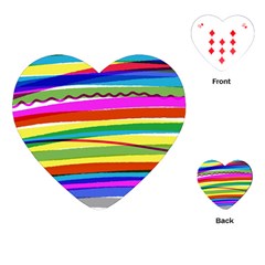 Print Ink Colorful Background Playing Cards Single Design (heart)