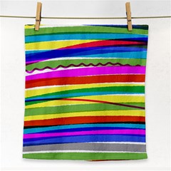 Print Ink Colorful Background Face Towel by Cemarart