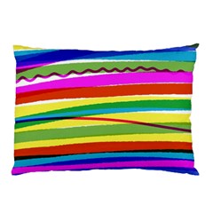 Print Ink Colorful Background Pillow Case by Cemarart