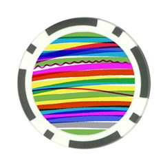 Print Ink Colorful Background Poker Chip Card Guard (10 Pack) by Cemarart