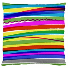 Print Ink Colorful Background Large Cushion Case (one Side) by Cemarart