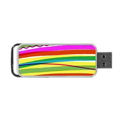 Print Ink Colorful Background Portable Usb Flash (one Side) by Cemarart