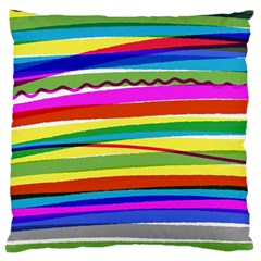 Print Ink Colorful Background Standard Premium Plush Fleece Cushion Case (one Side) by Cemarart