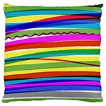 Print Ink Colorful Background Large Premium Plush Fleece Cushion Case (Two Sides) Front