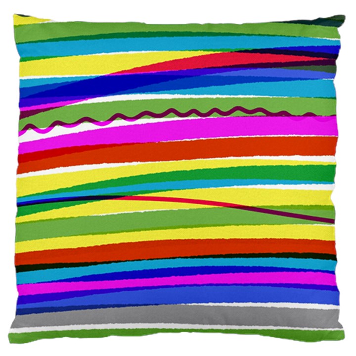 Print Ink Colorful Background Large Premium Plush Fleece Cushion Case (Two Sides)