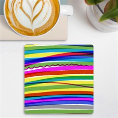 Print Ink Colorful Background Uv Print Square Tile Coaster  by Cemarart