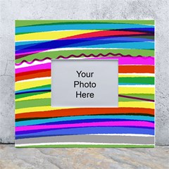 Print Ink Colorful Background White Wall Photo Frame 5  X 7  by Cemarart