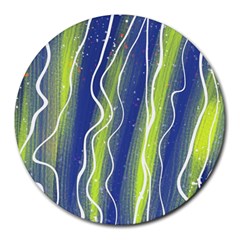 Texture Multicolour Gradient Grunge Round Mousepad by Cemarart