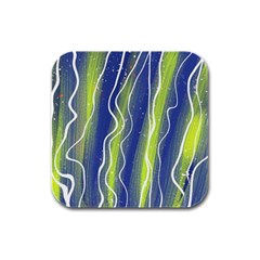 Texture Multicolour Gradient Grunge Rubber Square Coaster (4 Pack) by Cemarart