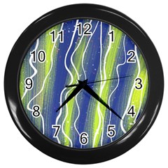 Texture Multicolour Gradient Grunge Wall Clock (black) by Cemarart