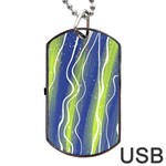 Texture Multicolour Gradient Grunge Dog Tag USB Flash (One Side) Front