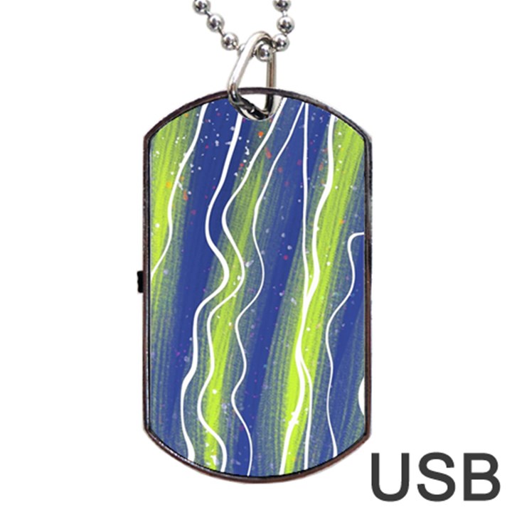 Texture Multicolour Gradient Grunge Dog Tag USB Flash (One Side)