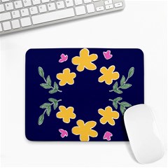 Doodle Flower Leaves Plant Design Small Mousepad