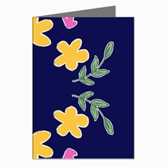 Doodle Flower Leaves Plant Design Greeting Cards (Pkg of 8)