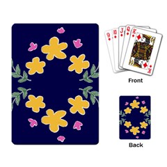 Doodle Flower Leaves Plant Design Playing Cards Single Design (Rectangle)