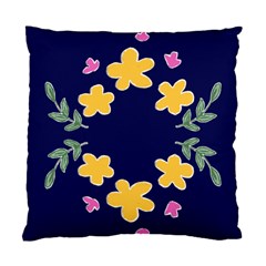 Doodle Flower Leaves Plant Design Standard Cushion Case (One Side)