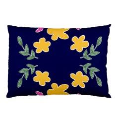 Doodle Flower Leaves Plant Design Pillow Case