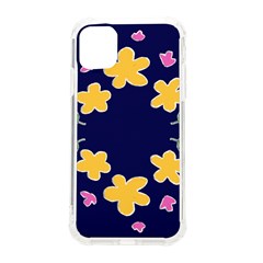 Doodle Flower Leaves Plant Design Iphone 11 Tpu Uv Print Case by Cemarart