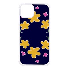 Doodle Flower Leaves Plant Design iPhone 13 TPU UV Print Case