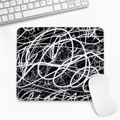 Ink Texture Colorful Blots Red Large Mousepad by Cemarart