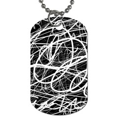 Ink Texture Colorful Blots Red Dog Tag (two Sides) by Cemarart