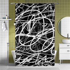 Flower Print Doodle Pattern Floral Shower Curtain 48  X 72  (small)  by Cemarart