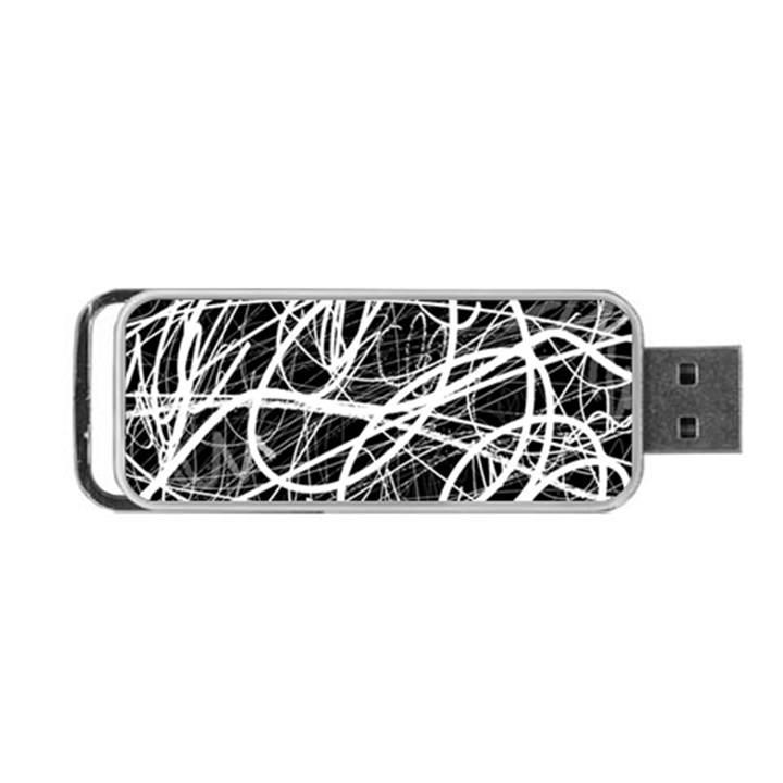 Flower Print Doodle Pattern Floral Portable USB Flash (Two Sides)