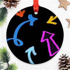 Colorful Arrows Kids Pointer Ornament (round) by Cemarart