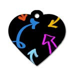 Colorful Arrows Kids Pointer Dog Tag Heart (Two Sides) Front