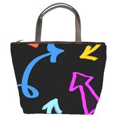 Colorful Arrows Kids Pointer Bucket Bag by Cemarart