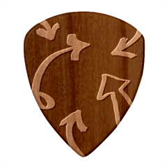 Ink Brushes Texture Grunge Wood Guitar Pick (set Of 10) by Cemarart