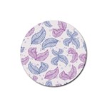 Blob Gradient Blur Scatter Rubber Round Coaster (4 pack) Front