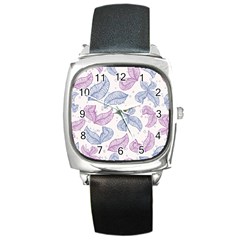 Blob Gradient Blur Scatter Square Metal Watch by Cemarart