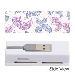 Boho Bohemian Leaves Branch Beige Memory Card Reader (stick) by Cemarart