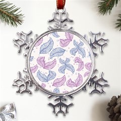 Blob Gradient Blur Scatter Metal Large Snowflake Ornament by Cemarart