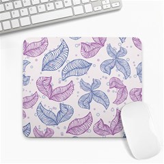 Leaves Line Art Background Large Mousepad by Cemarart