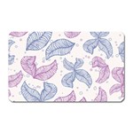 Leaves Line Art Background Magnet (Rectangular) Front