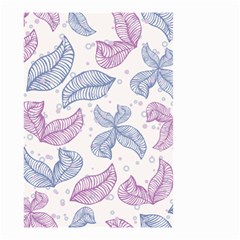 Leaves Line Art Background Small Garden Flag (two Sides) by Cemarart