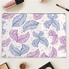 Leaves Line Art Background Cosmetic Bag (xxl) by Cemarart