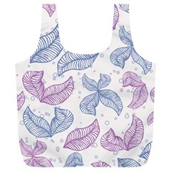 Leaves Line Art Background Full Print Recycle Bag (xl) by Cemarart