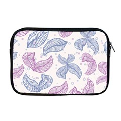 Leaves Line Art Background Apple Macbook Pro 17  Zipper Case by Cemarart