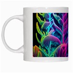 Spring Flower Neon Wallpaper White Mug Left